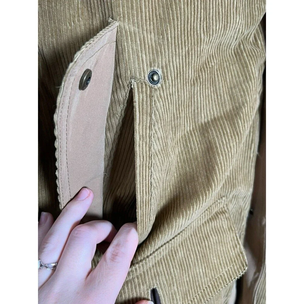 Vintage Corduroy Chore Barn Jacket‎ Mens Plaid Lined Heavyweight Denim Med IZOD